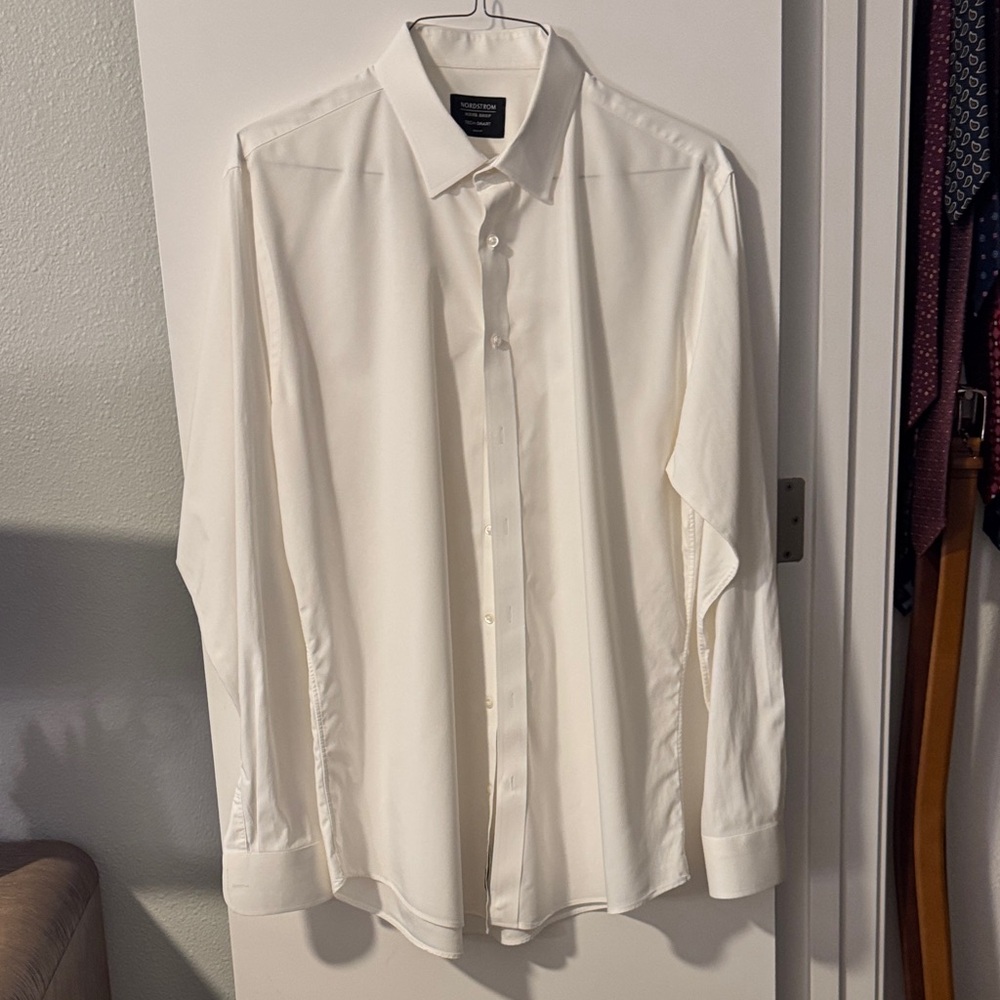 Nordstrom Elegant White Dress Shirt